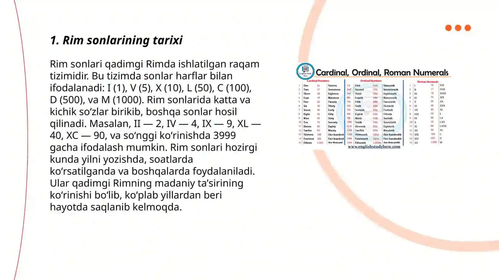 Rim sonlari 3