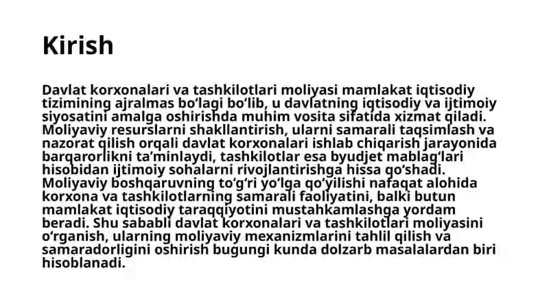 DAVLAT KORXONALARI V A TASHKILOTLARI MOLIYASI 3