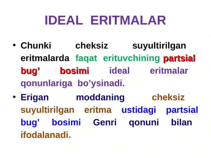 Uchuvchan suyuq aralashmalarning termodinamikasi 3
