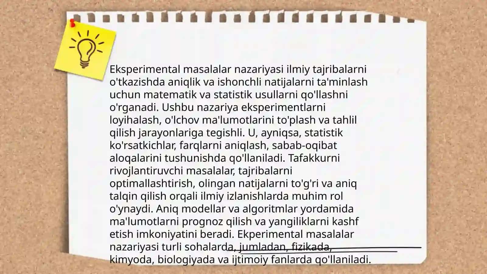 Eksperimental masalalar va ularga oid mashq va masalalar yechish 3