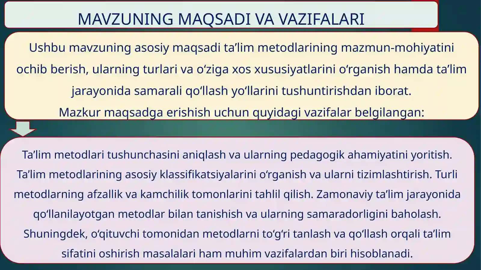 Ta’lim metodlarining klassifikatsiyasi 3