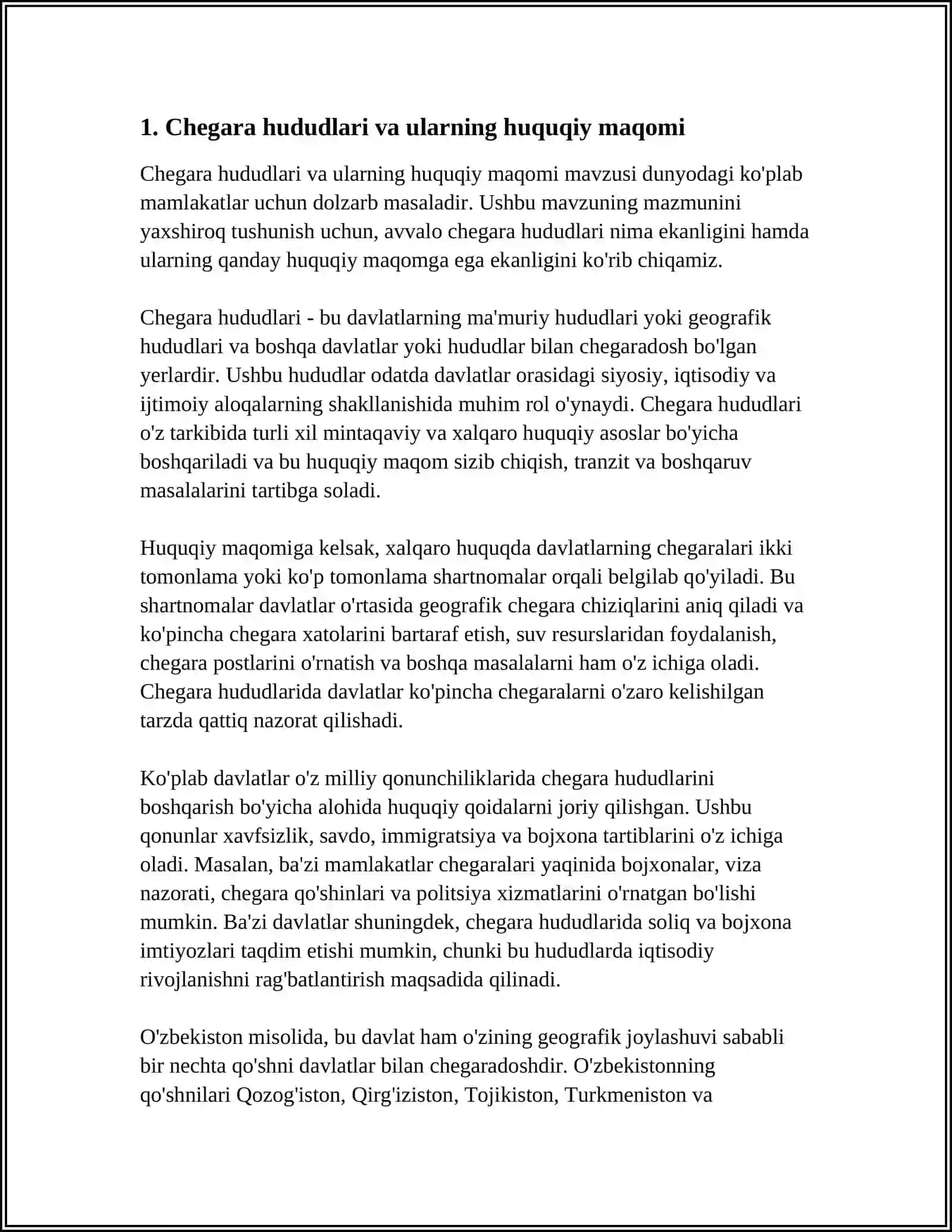 CHEGARA TOʻGʻRISDAGI QONUN 3