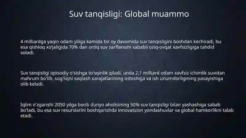 Suv tanqisligi 3