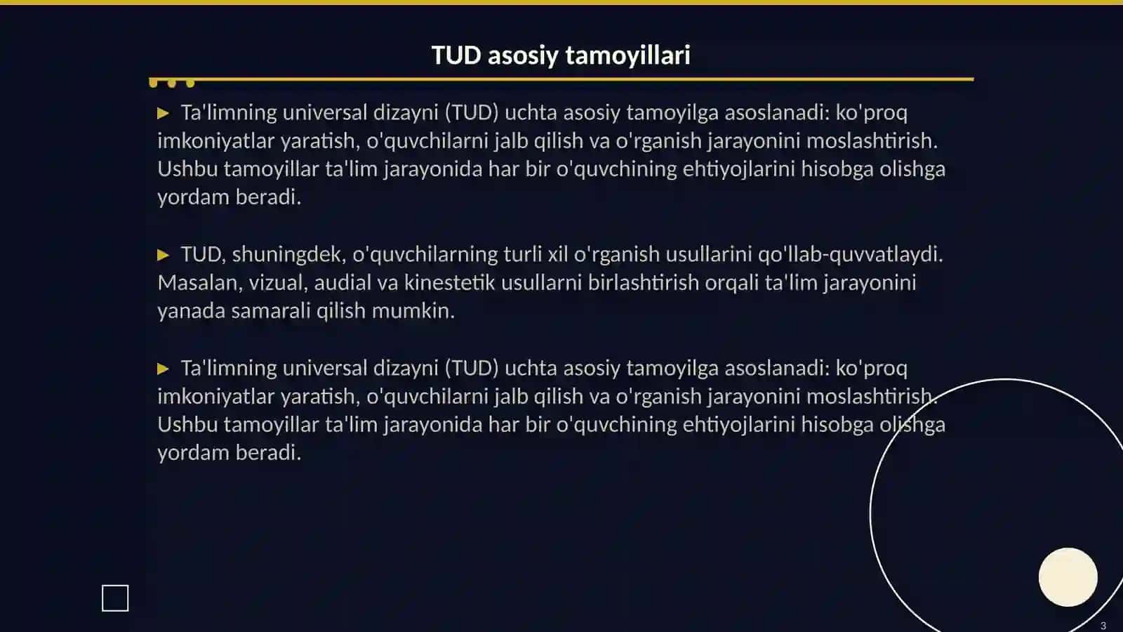 Ta'limning universal dizayni (TUD) va individual ta'limiy reja 3