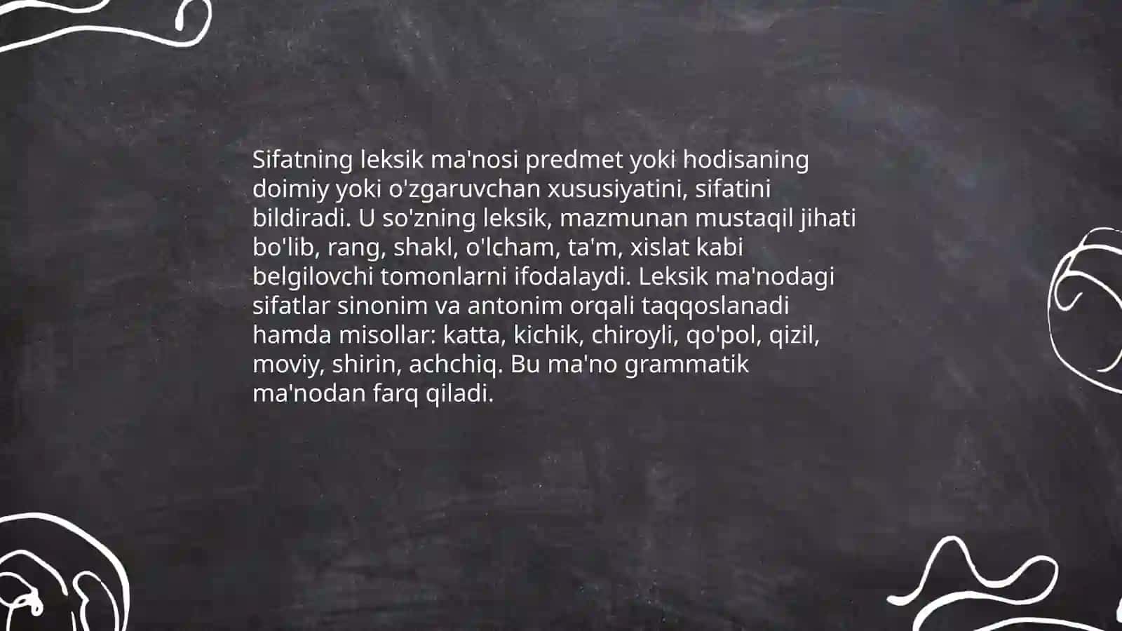 Sifatning ma'no turlari 3