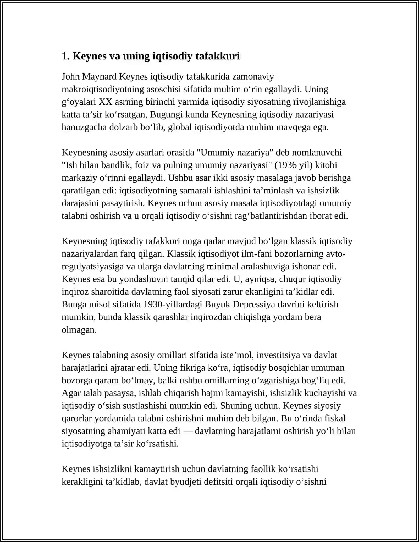 JON MEYNARD KEYNS TA'LIMOTI 3