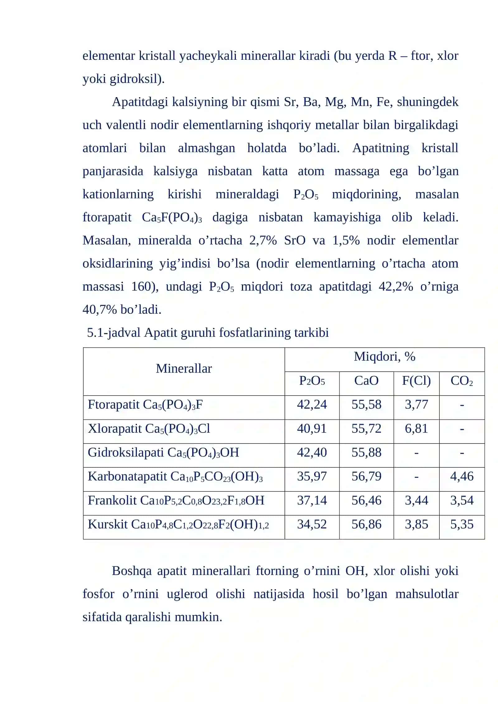Fosfatlar sinfi minerallari 3