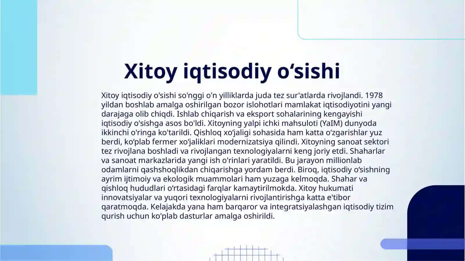 XITOY IQTISODIYOTI 3