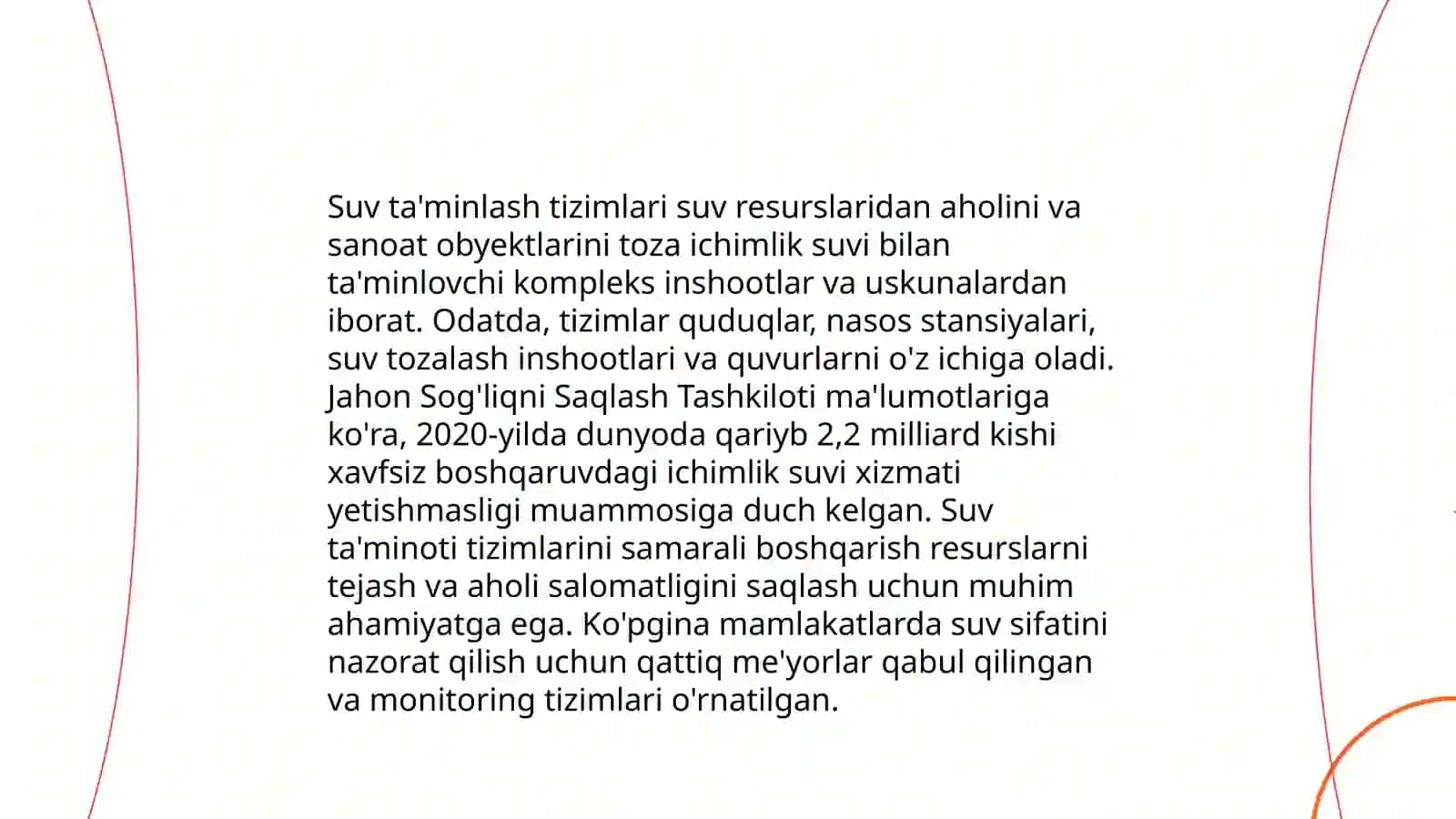 Suv taminlash manbaini taminlash 3