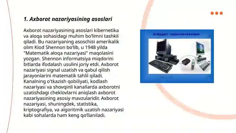 Axborot nazariyasi 3