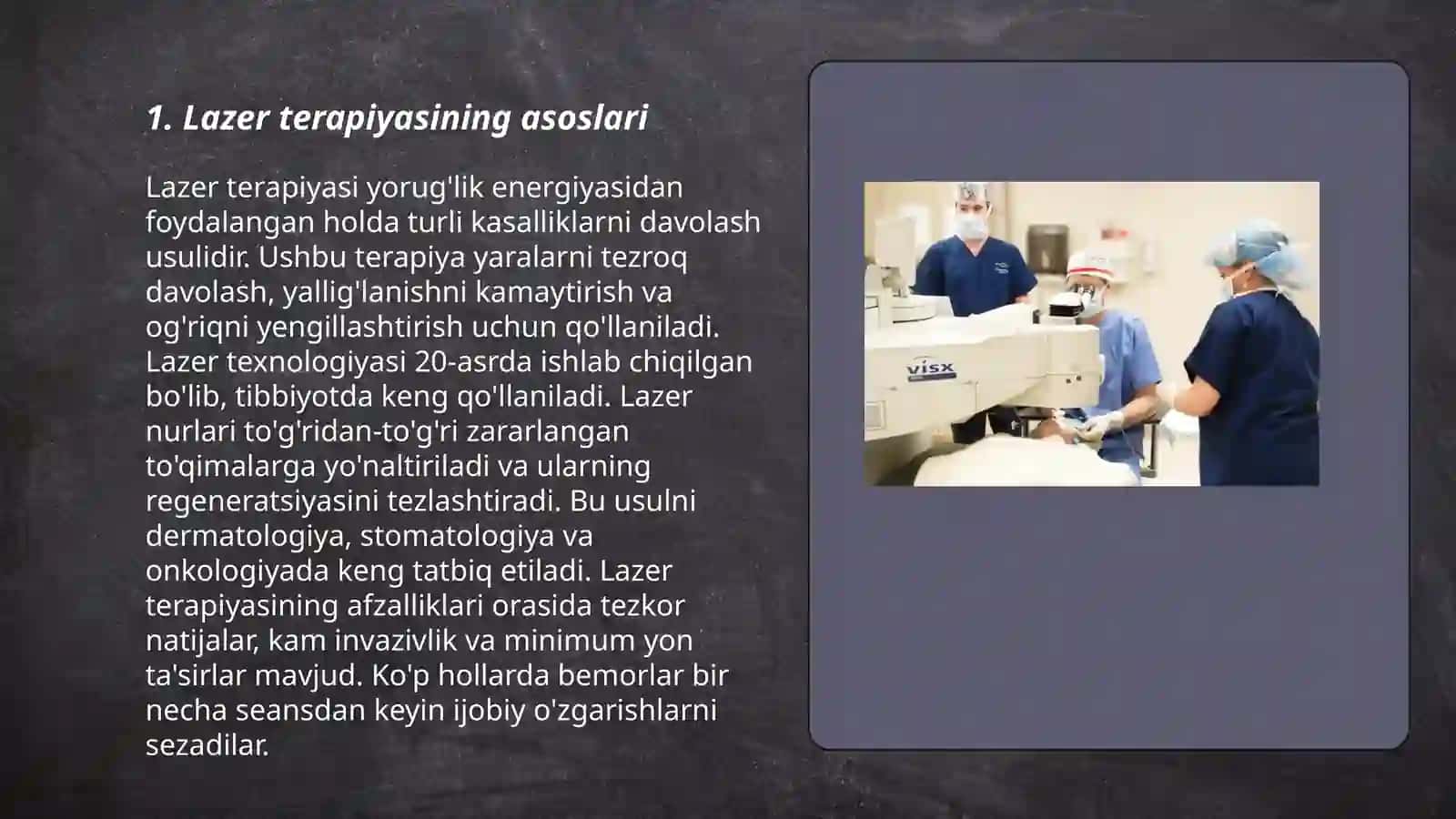 Lazerning tibbiyotda qoʻllanilishi 3