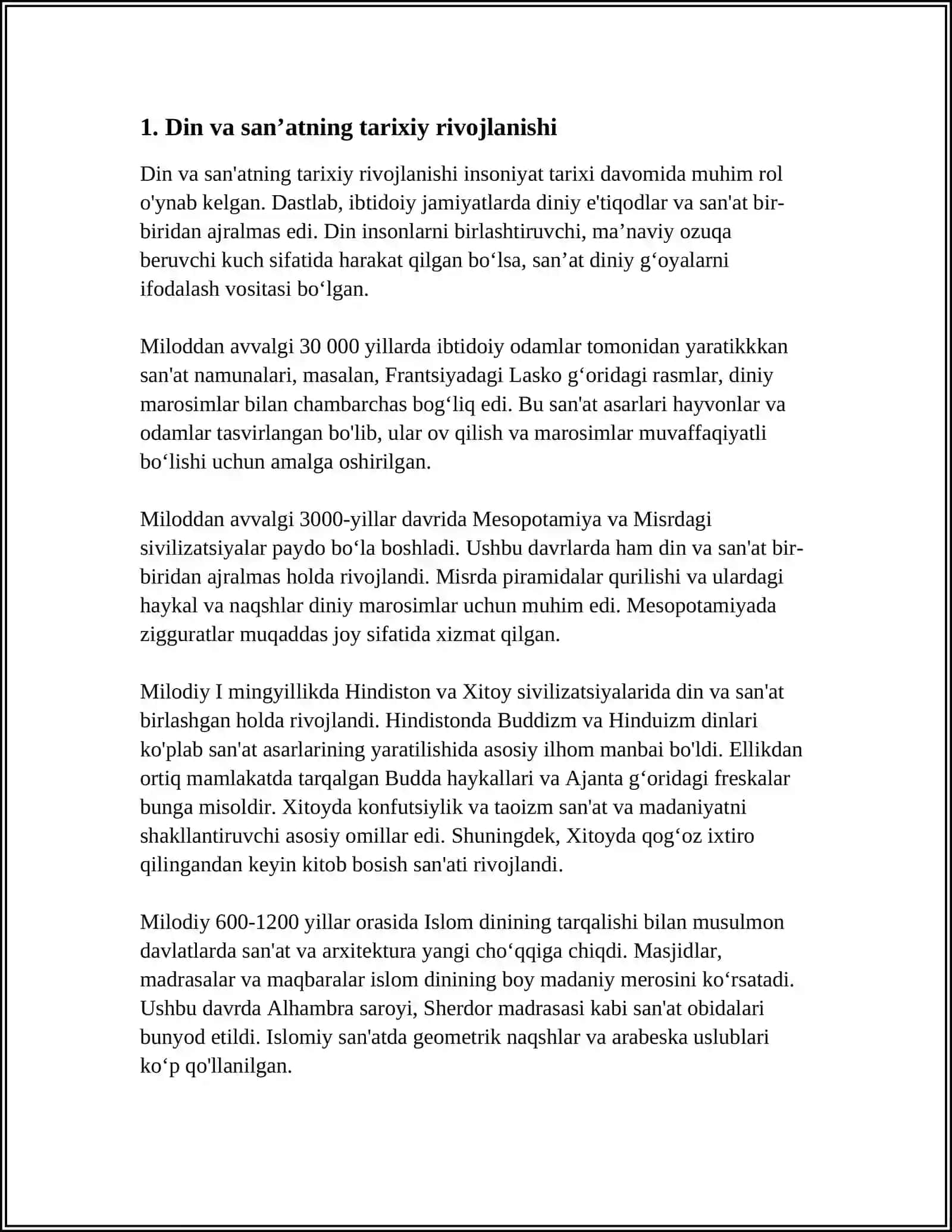 DIN VA SANʼAT MUTANOSIBLIGI 3