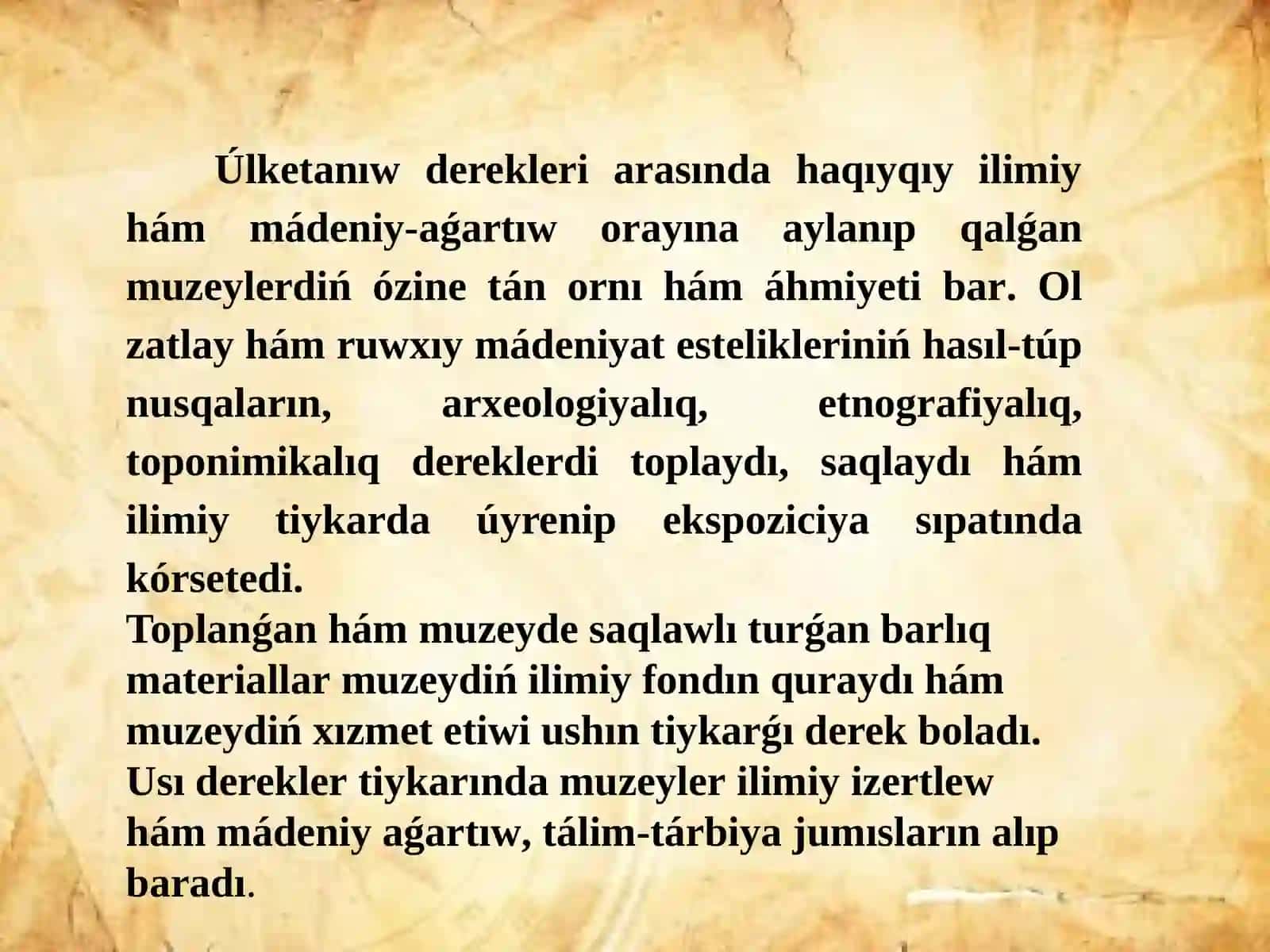Muzeylar va ularning axborotlari 3
