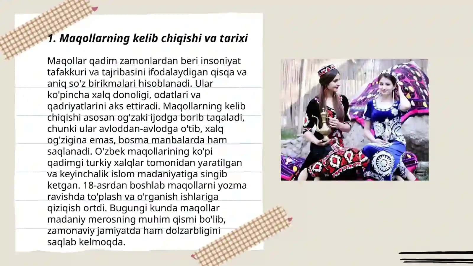 Maqollar – o‘zbek xalqining milliy boyligi 3