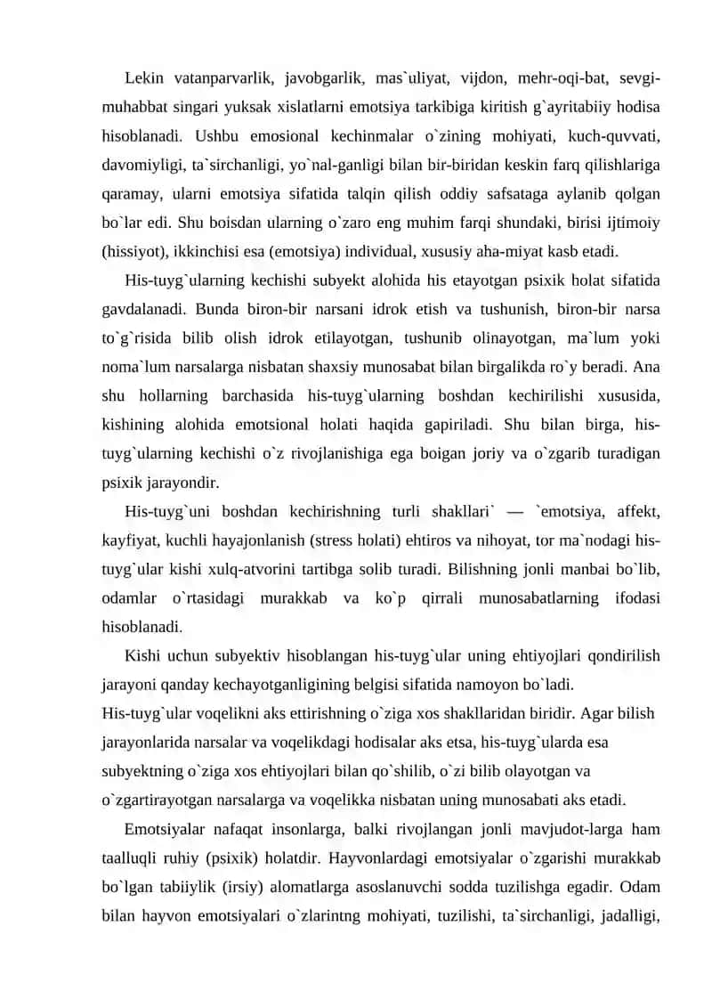 EMOTSIYALANING SHAXS SHAKLLANISHIDA O'RNI 3