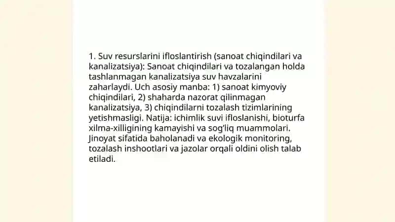 Ekologiya sohasidagi jinoyatlar 3