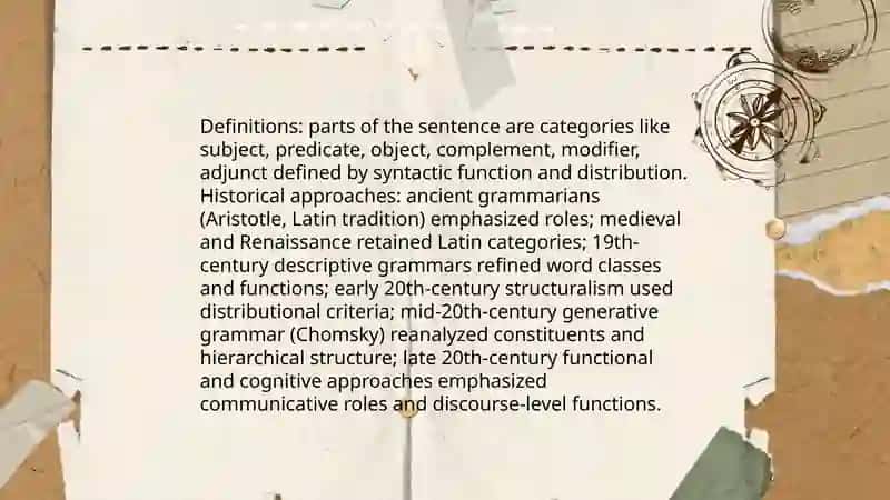 The problem of parts of the sentence 3