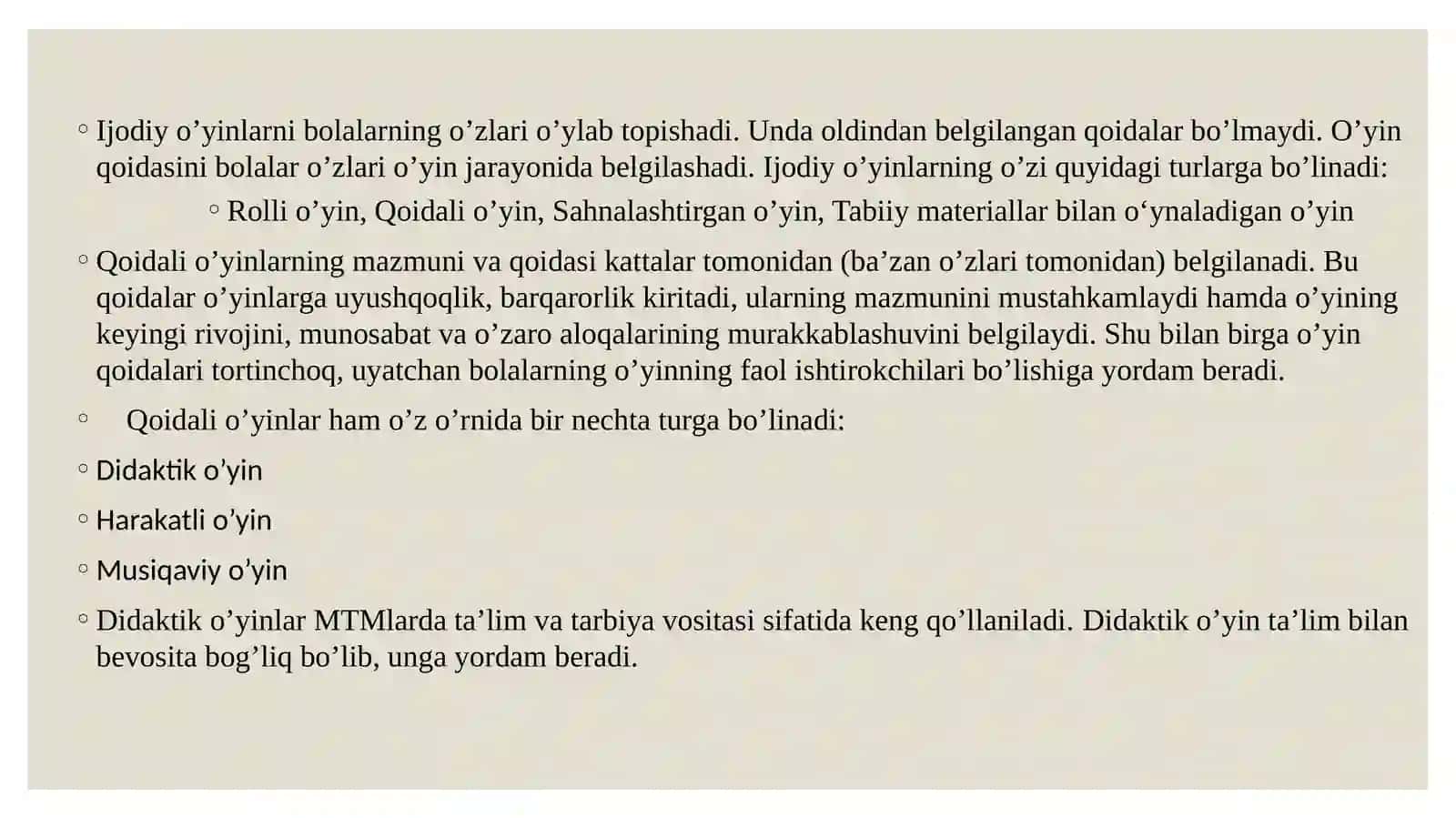 O‘yin- bolalar faoliyatining asosiy turi 3