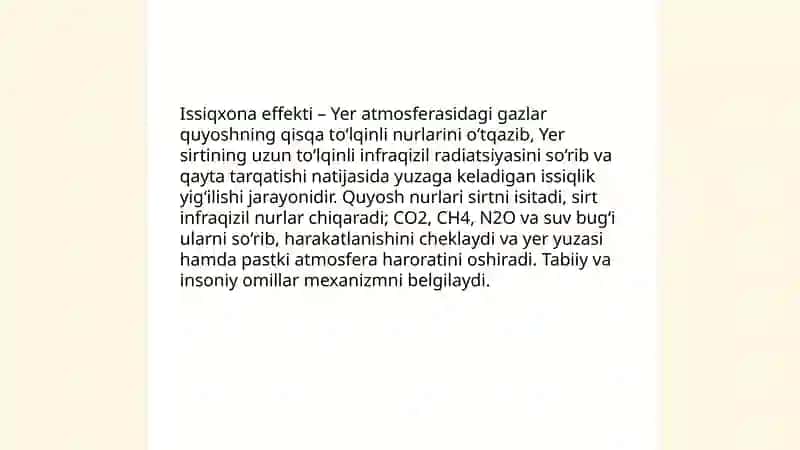 Issiqxona effekti 3