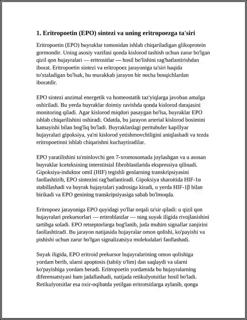 ERITROPOEZGA TASIR ETIVCHI OMILLAR 3