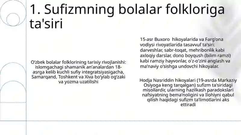 O'zbek bolalar folklori tarixiy taraqqiyoti.misollar bilan 3