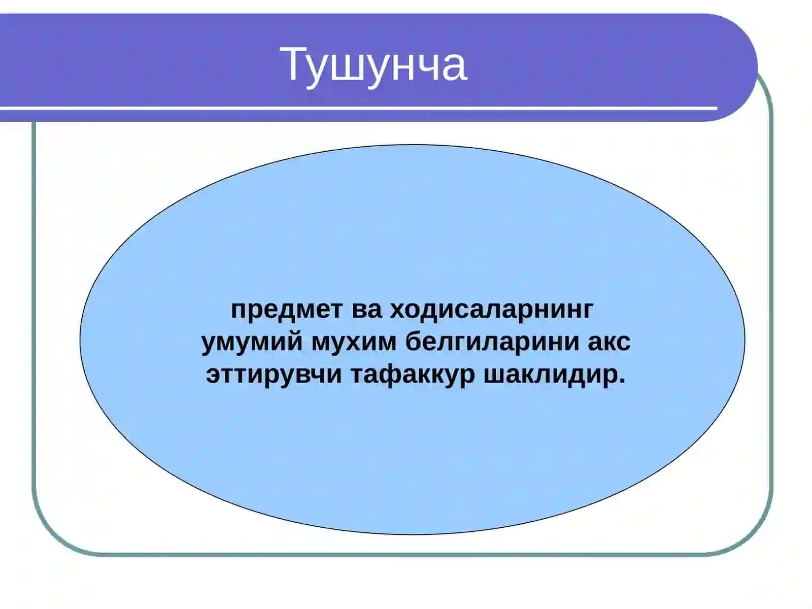Тушунча тафаккур шакли сифатида 3