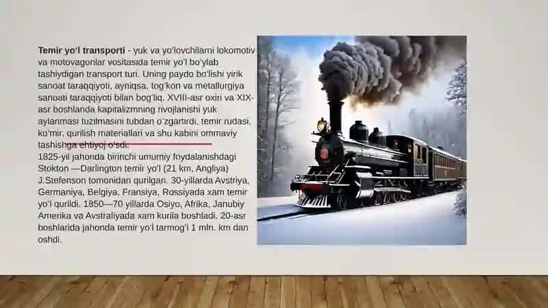 Jahon Temiryo'l transporti 3