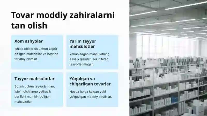 Tovar moddiy zahiralar xisobi 3