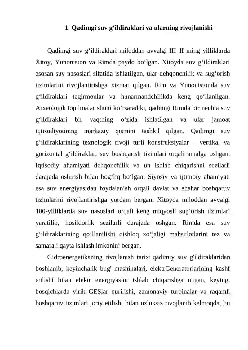 GIDROENERGETIKANING RIVOJLANISH TARIXI 3