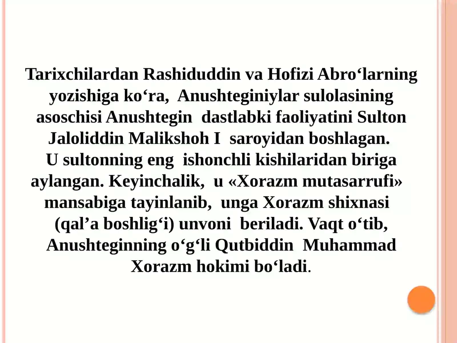 Xorazmshohlar davlati va uning yuksalishi 3