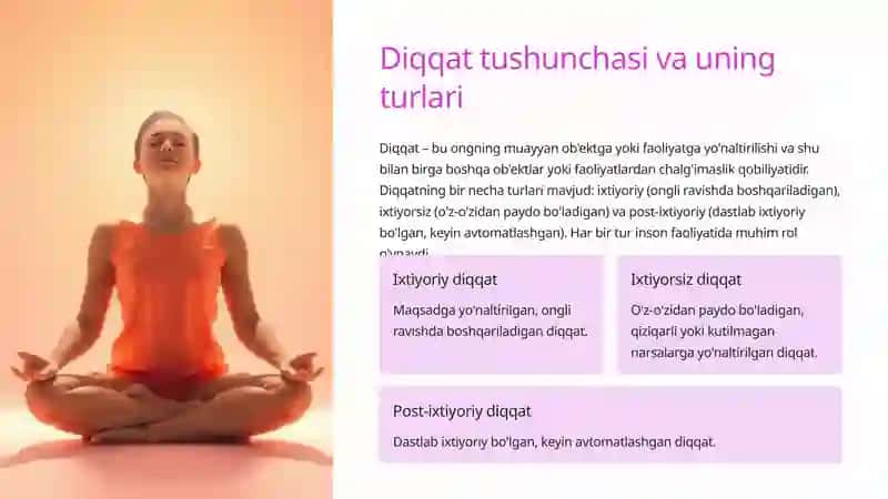 Diqqatning ko'chuvchanligi va taqsimlanishini o'rganish 3