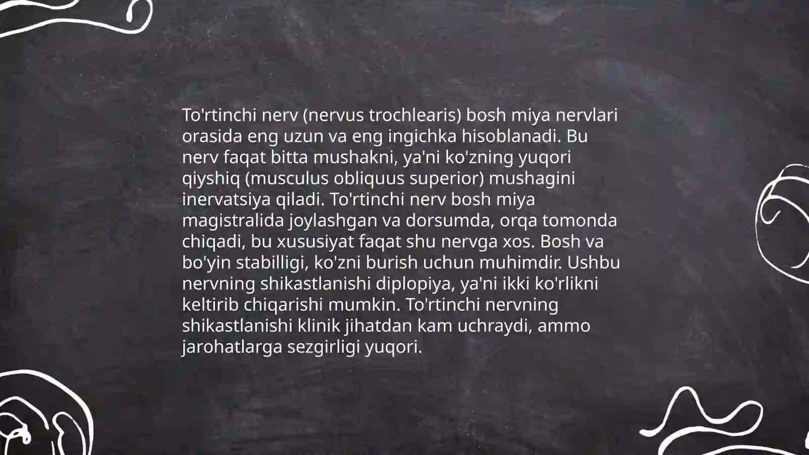 To'rtinchi nerv g'altak nervi (nervus trochlearis) 3