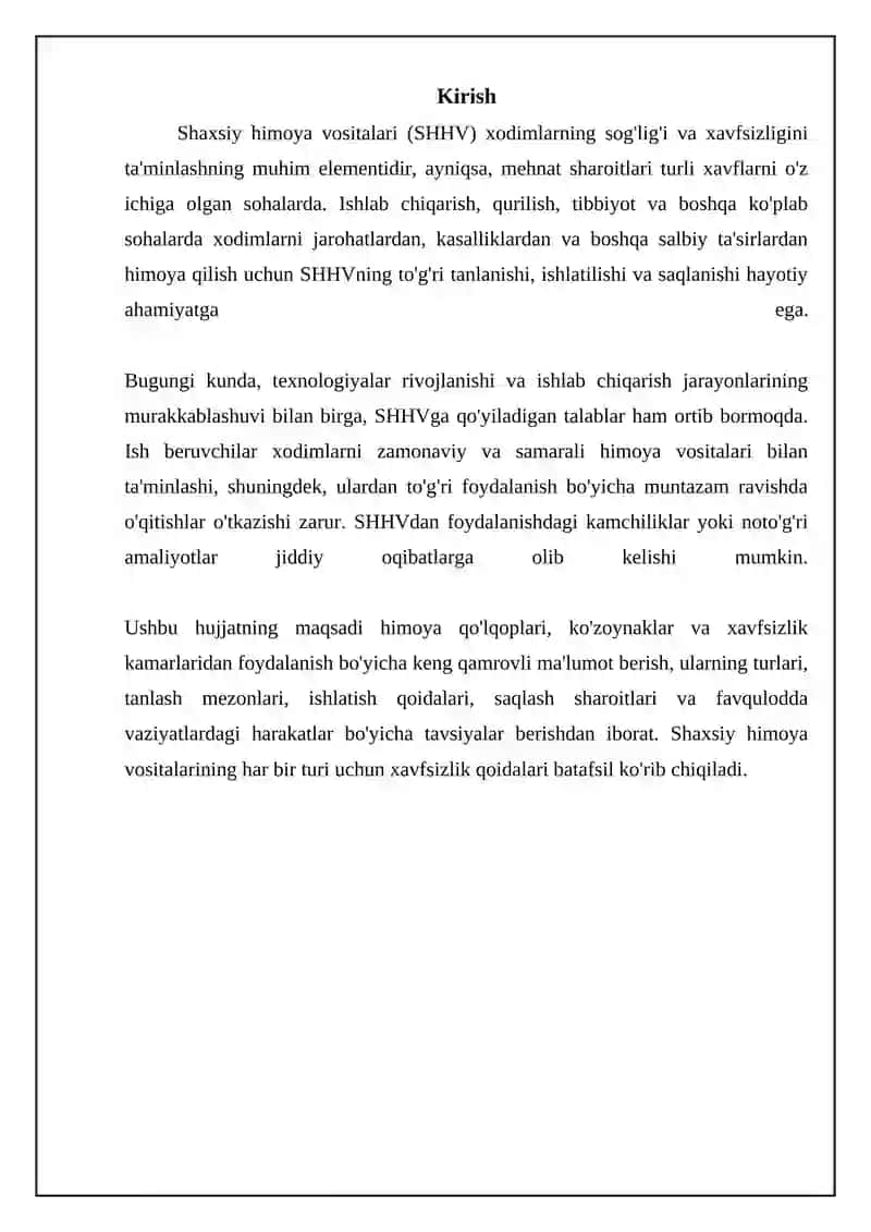 Shaxsiy himoya vositalari 3