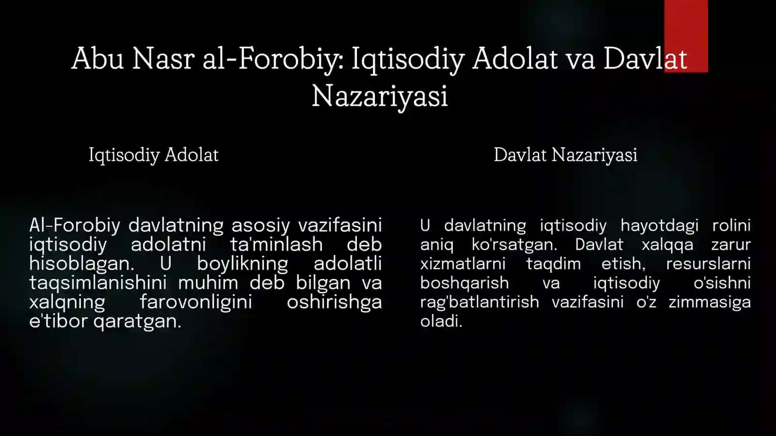 O'rta Osiyo Mutaffakirlari: Iqtisodiy G'oyalar 3