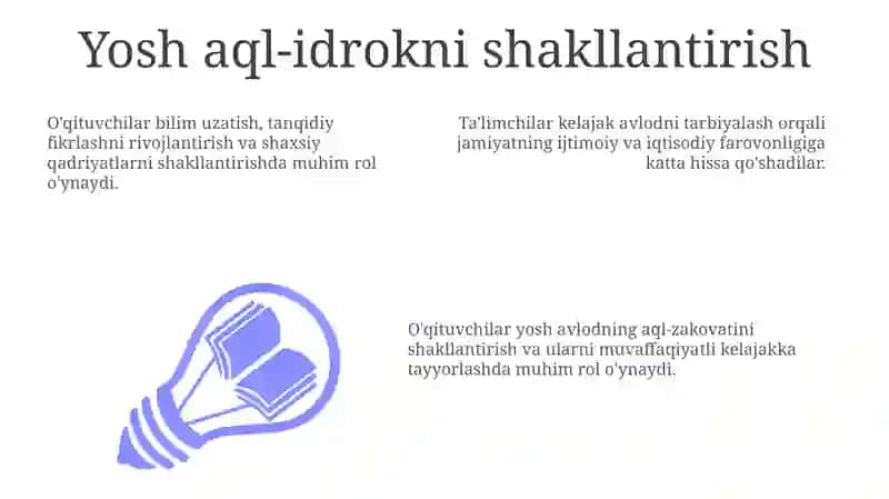 Yosh aql-idrokni shakllantirish 3