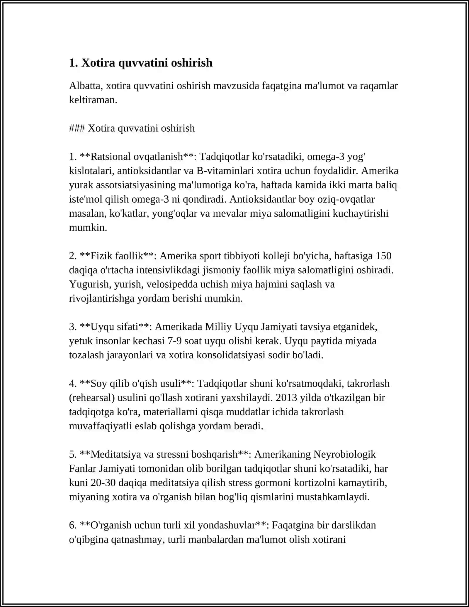 Xotira quvvatini oshirish 3