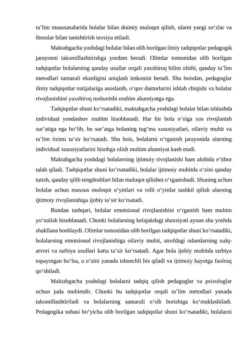 Maktabgacha tarbiya yoshiga doir tadqiqotlar 3