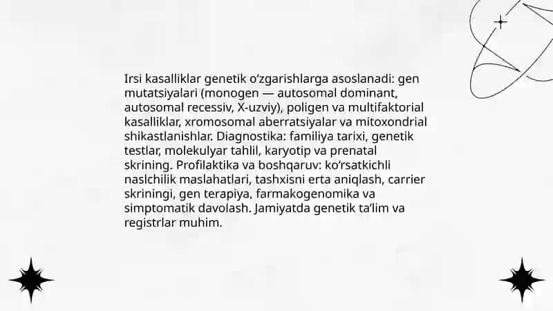 Irsiy kasalliklar 3
