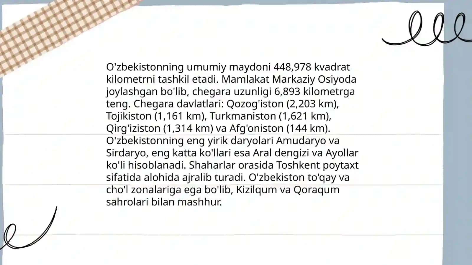 O’zbekistonning tekislanish yuzasi 3