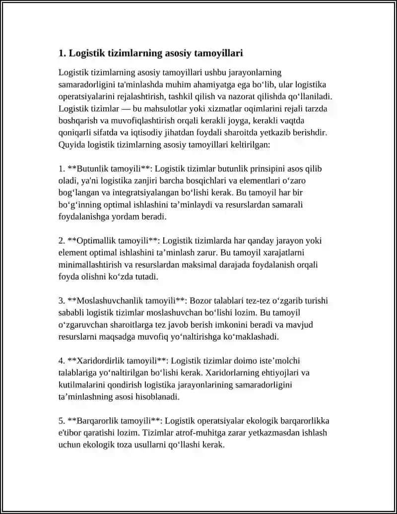 Logistik Tizimlar 3