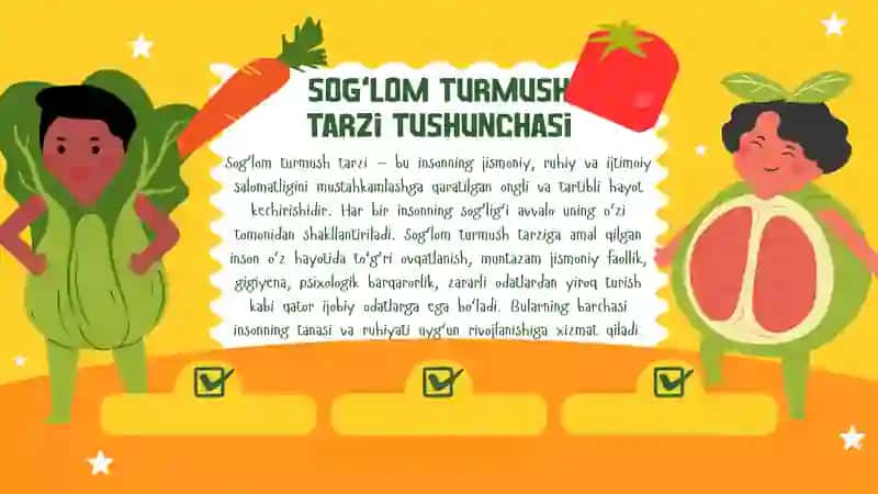 SOG’LOM TURMISH TARZI TO’G’RI OVQATLANISH 3
