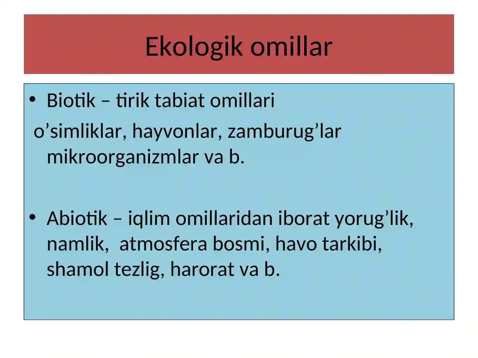 Ekologik omillar 3