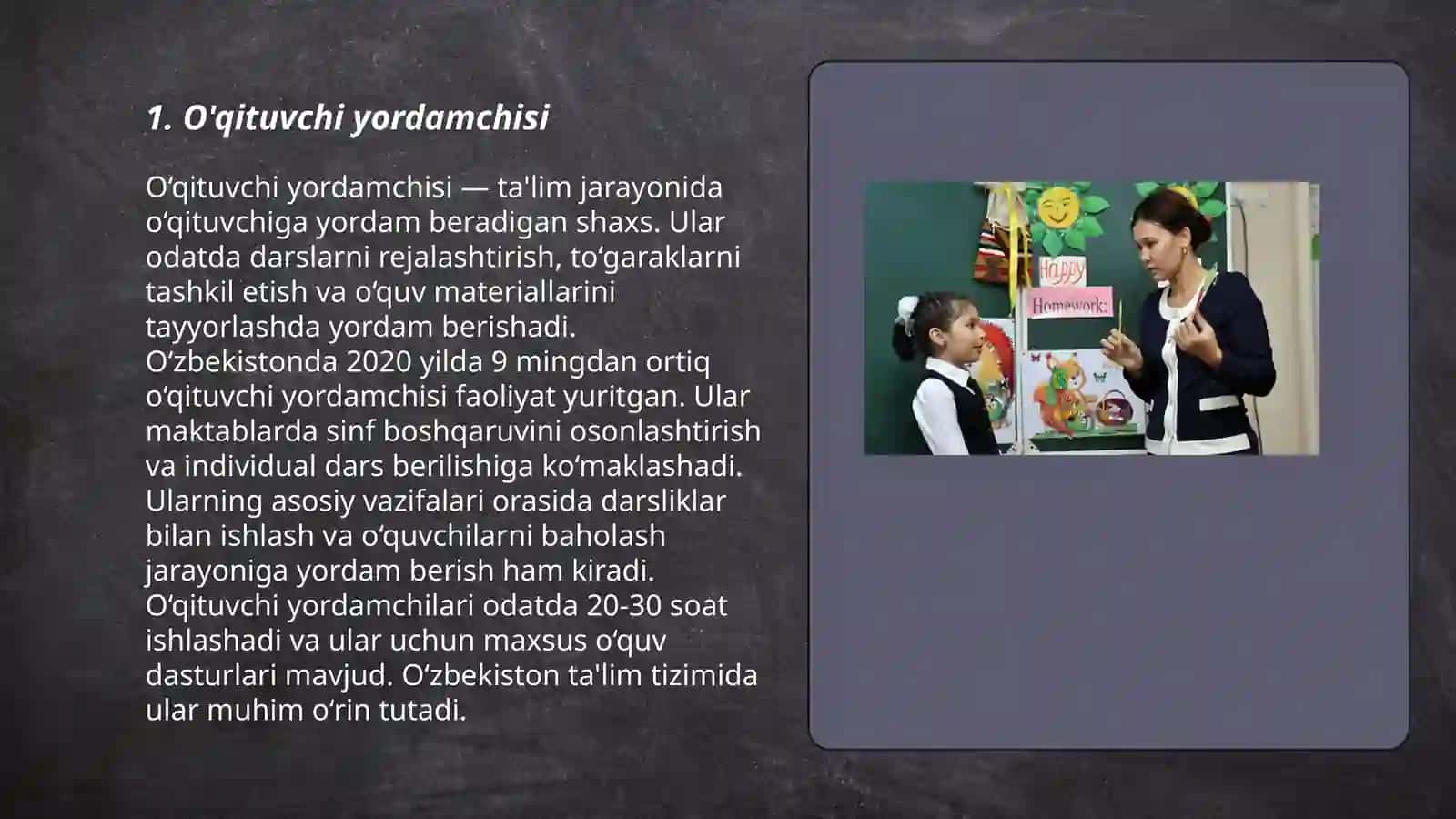 O'qituvchi yordamchisi 3