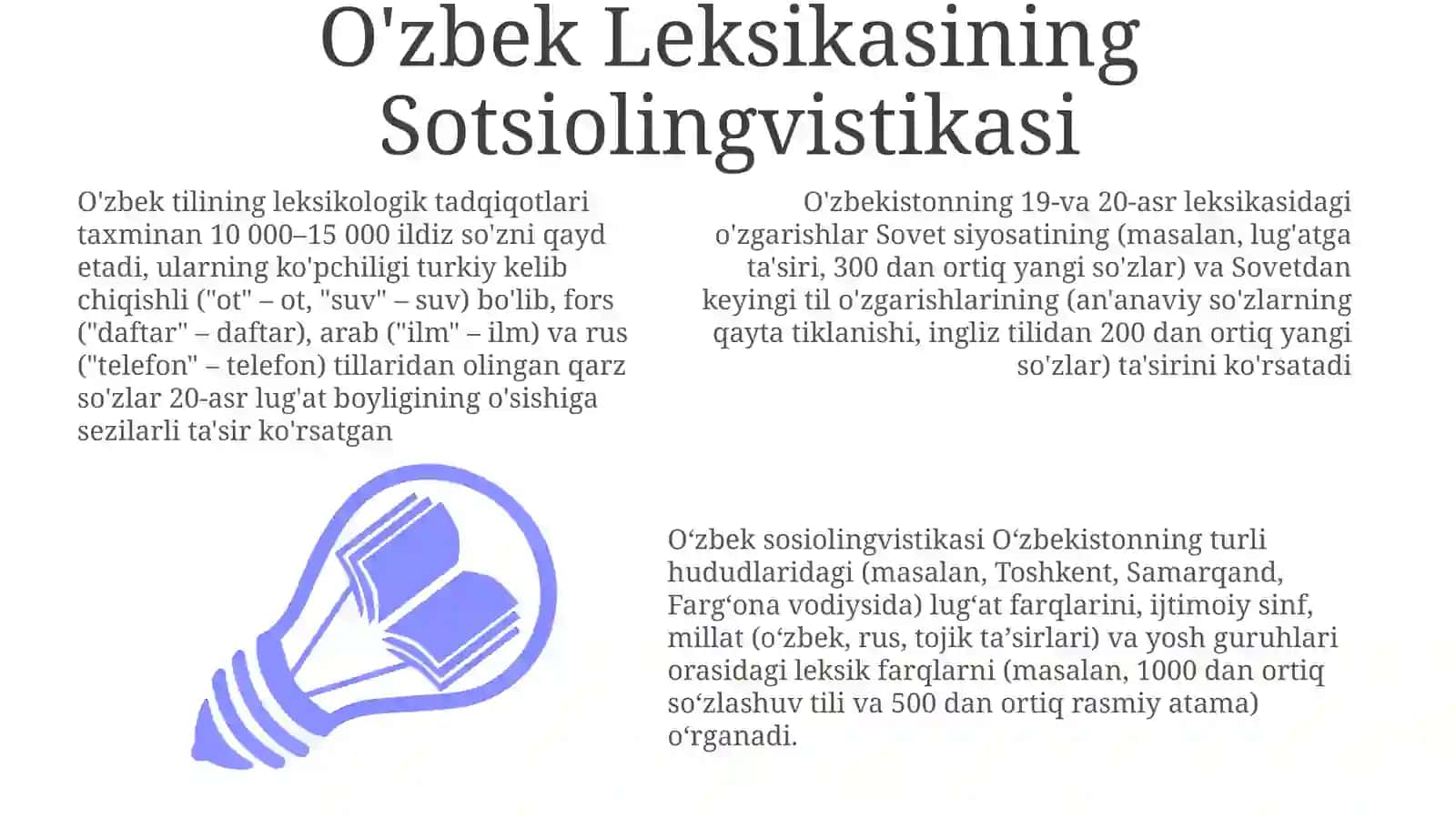 O'zbek Leksikasining Sotsiolingvistikasi 3