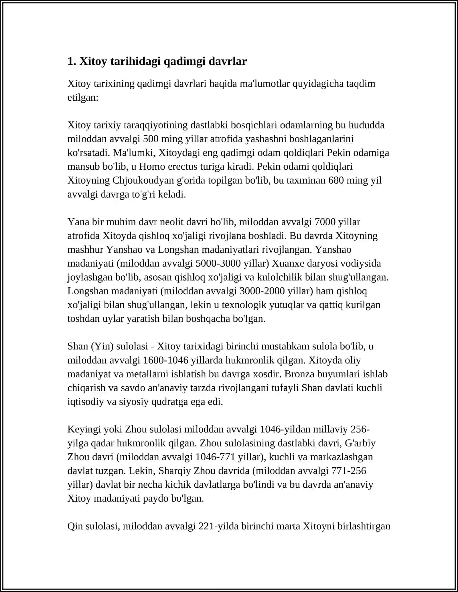 XITOY XALQ RESPUBLIKASI KELIB CHIQISH TARIXI 3