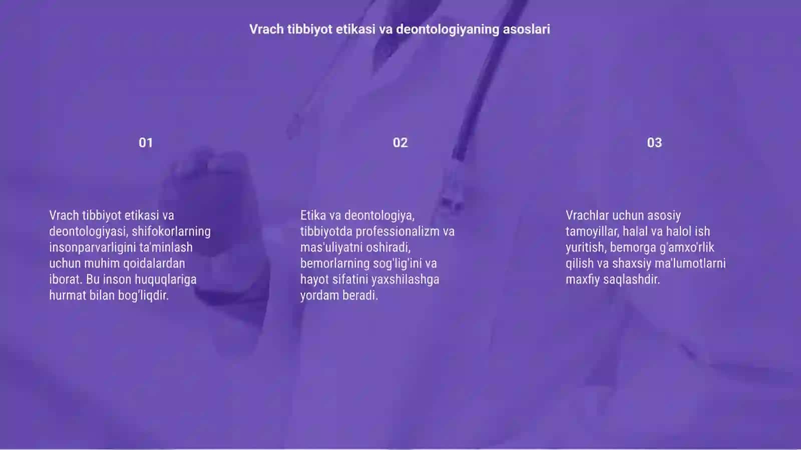 Vrach tibbiyot etikasi va deontologiyasi 3