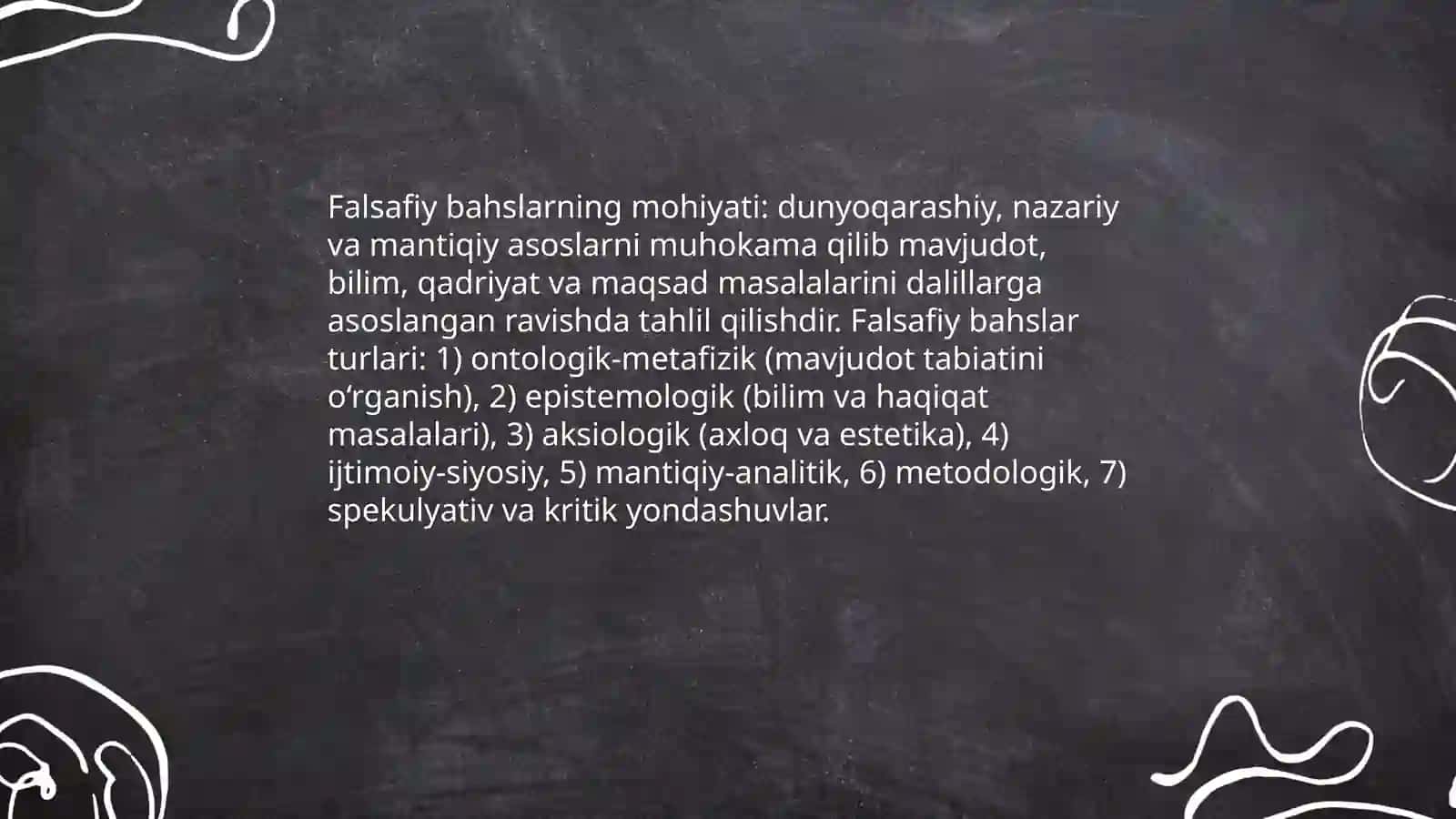 Falsafaning bahs mavzulari ularning xilma-xilligi 3