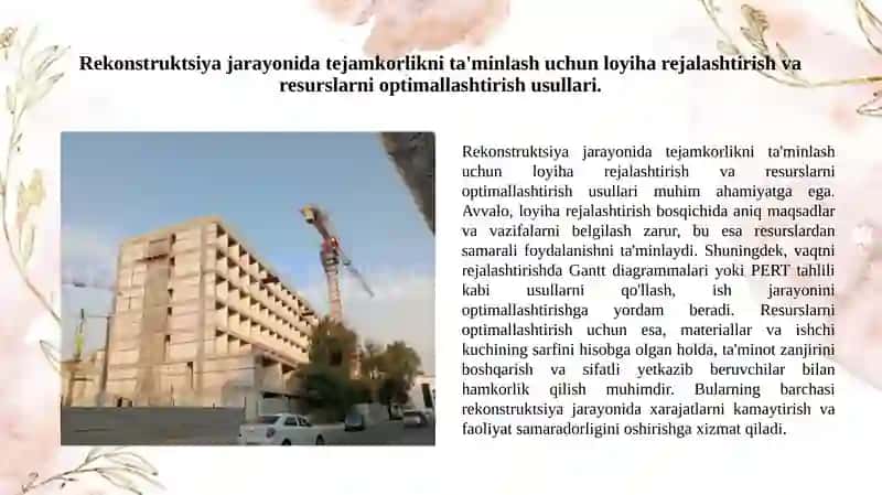 Binovainshootlar rekonstruktsiyasi loyihasi 3