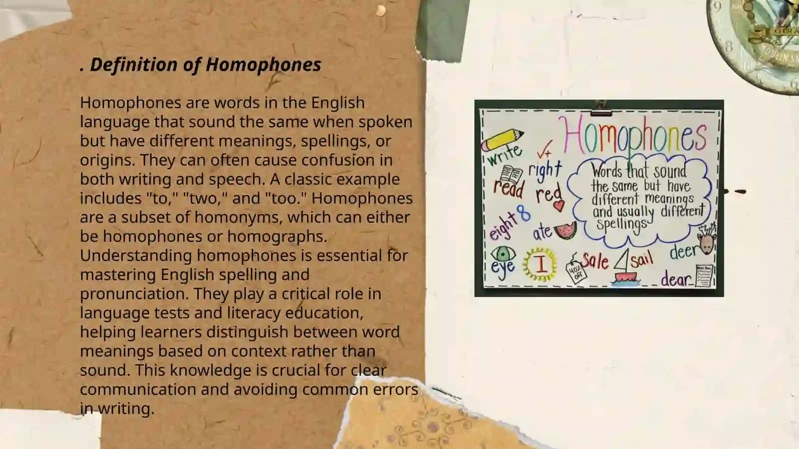 Mavzu: "Words that sound the same (homophones)" 3
