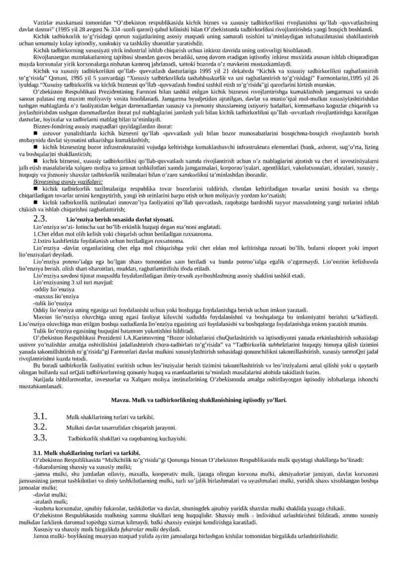 Tadbirkorlikning mohiyati 3